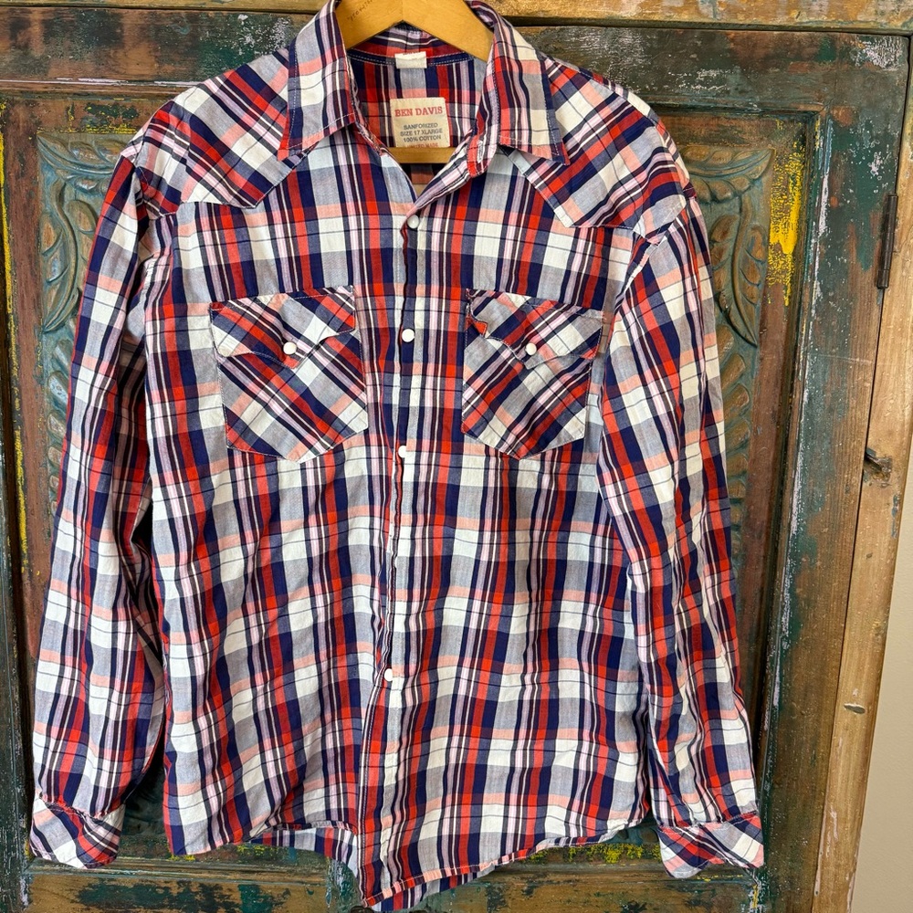 Vintage Ben Davis Pearl Snap Western shirt